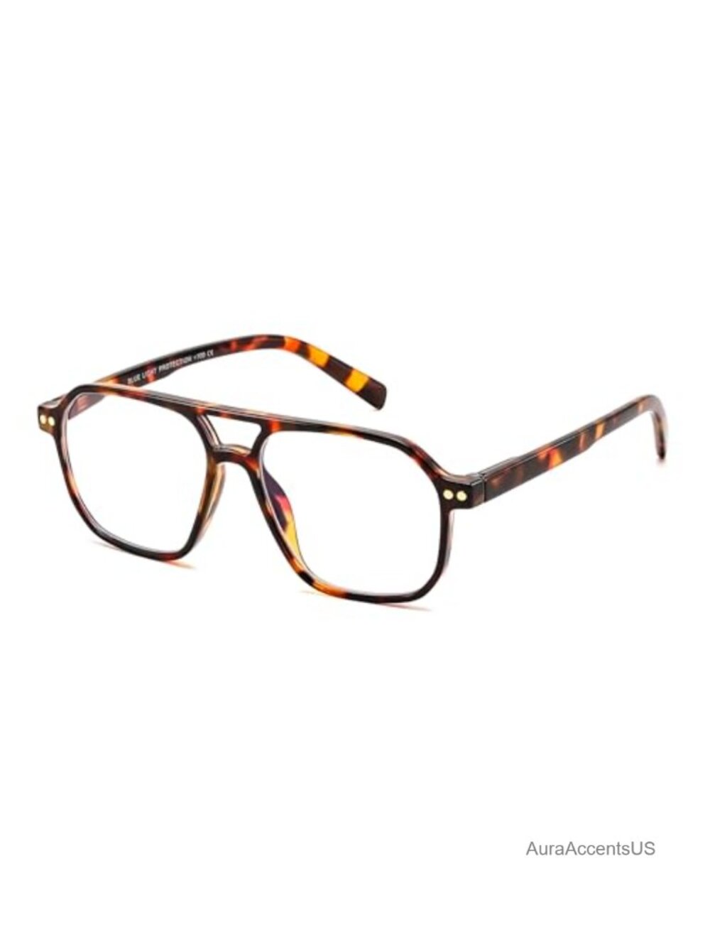 Retro Aviator Reading Glasses Square Anti Blue Light Lightweight Readers